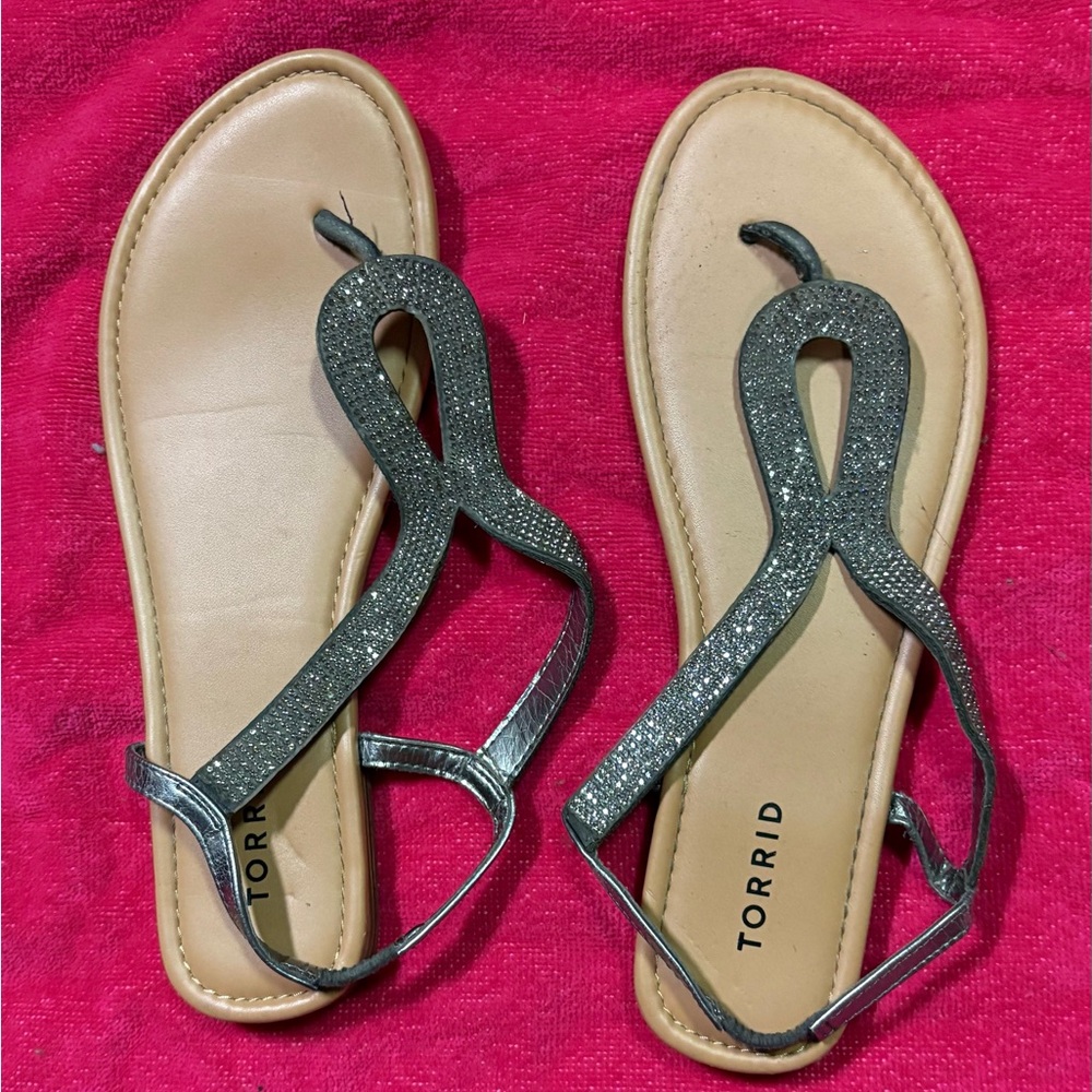 Torrid Sparkling Silver Sandals